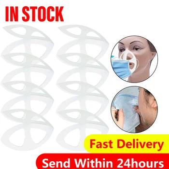 

8pcs 3D Mouth Mask Support Breathing Assist Food Grade Silicone Mask Holder Increases Breathing Space To Help Breathe Smoot