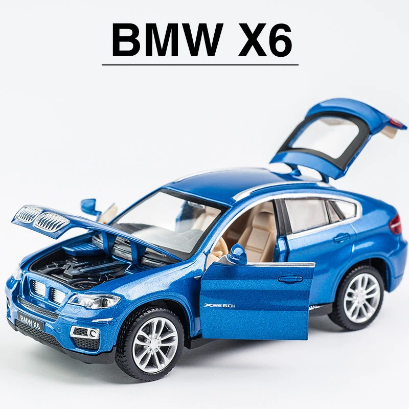 Новинка 1:32 игрушечный автомобиль BMW X6 SUV из сплава литой и модель автомобиля