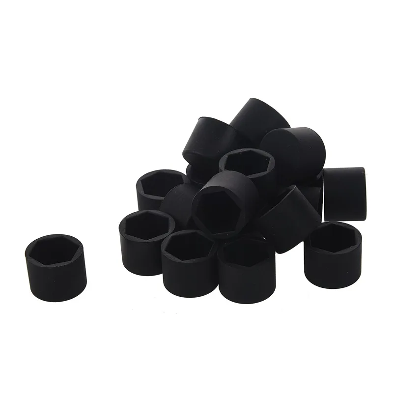 20pcs Universal Black Silicone Wheel Lugs Nuts Bolts Covers Protective Caps 21mm | Автомобили и мотоциклы