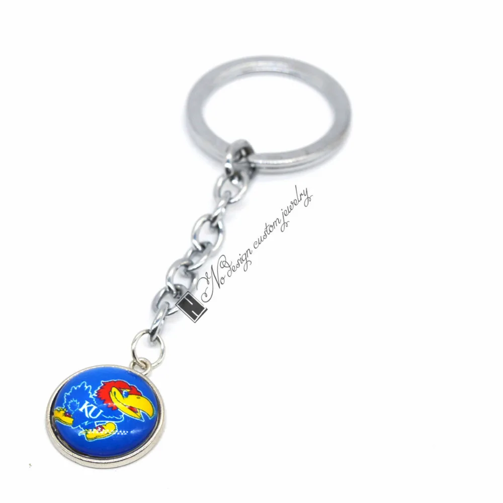 2019 украшения с Баскетбольной Тематикой Брелок NCAA Kansas jayhawks подвески/18 мм