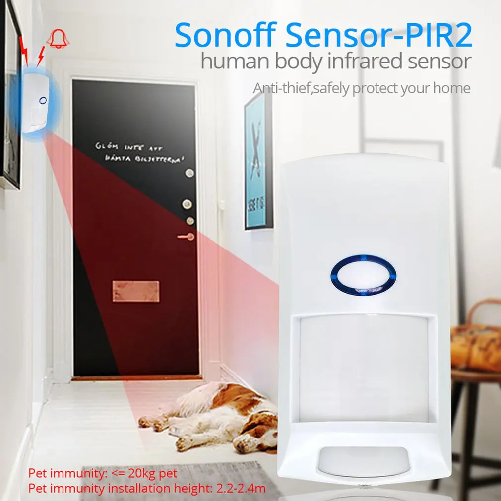 Sonoff Pir2 Rf Pir датчик движения Детектор 433 МГц Wifi беспроводной пульт дистанционного управления охранной системой Противоугонный датчик