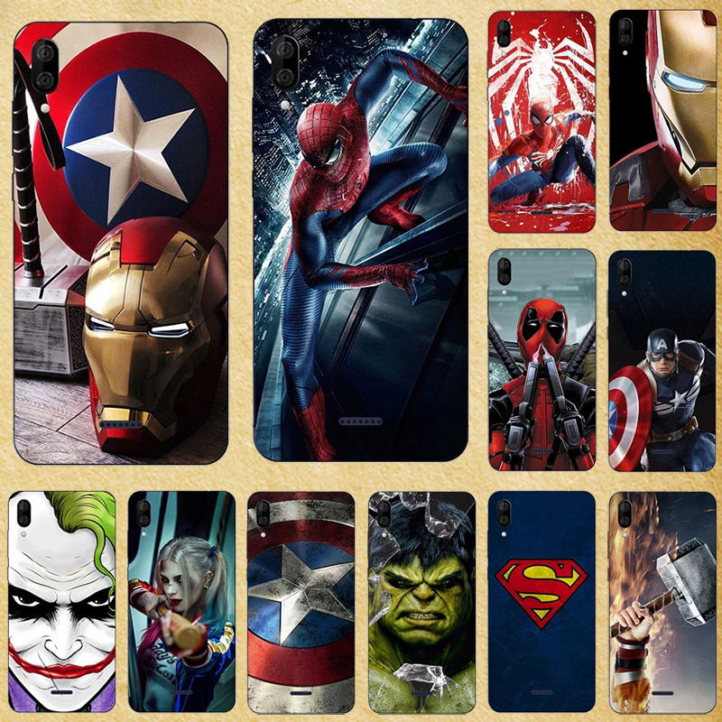 

Super Hero Phone Case Cover For Wiko Y80 Y 80 5.99 inch Soft Silicone Back cover For Wiko Y80 Y 80 Case Bags Shell Fundas
