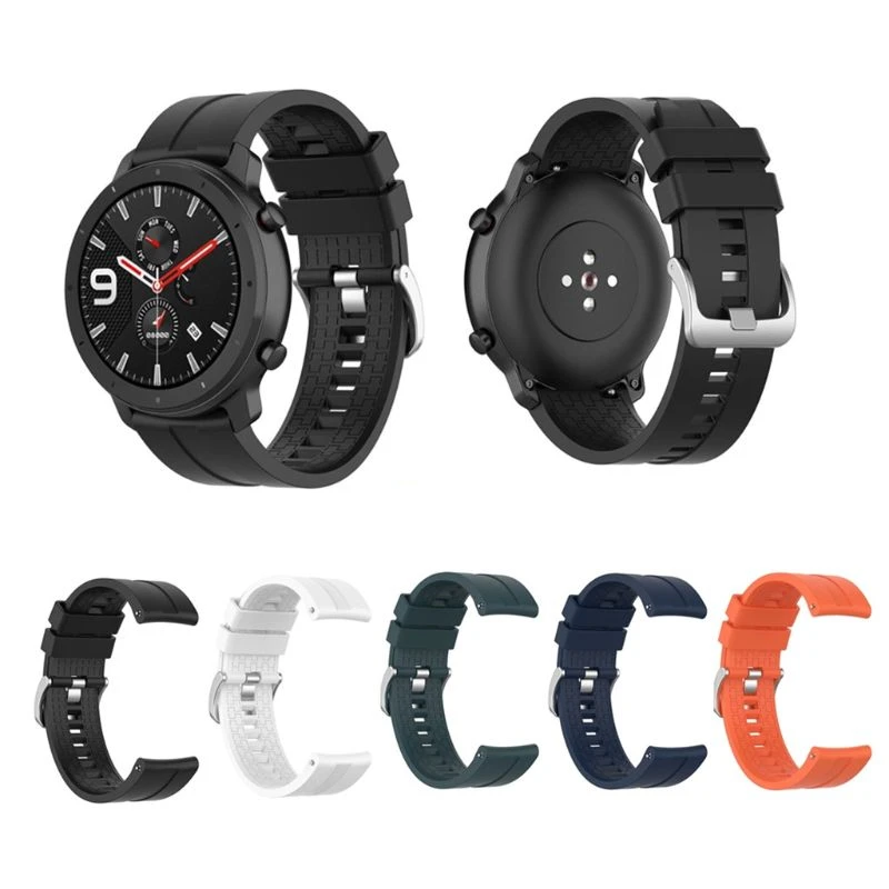 22 мм силиконовый ремешок для часов спортивный ремешок для HUAMI Amazfit GTR 47 мм Смарт-часы