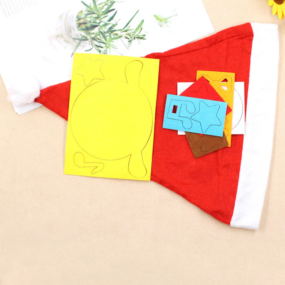 10 шт., детская Рождественская шляпа ручной работы, Нетканая шляпа Санта-Клауса, снеговика, Рождественская вечеринка, косплей, подарки для детей, подарок на год, Рождество