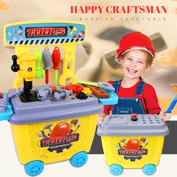 

Children's Simulation Play House Toy Trolley Happy Kitchen Simulation Toy Diy Set Medical Box Toys Kitchen for Children Gift