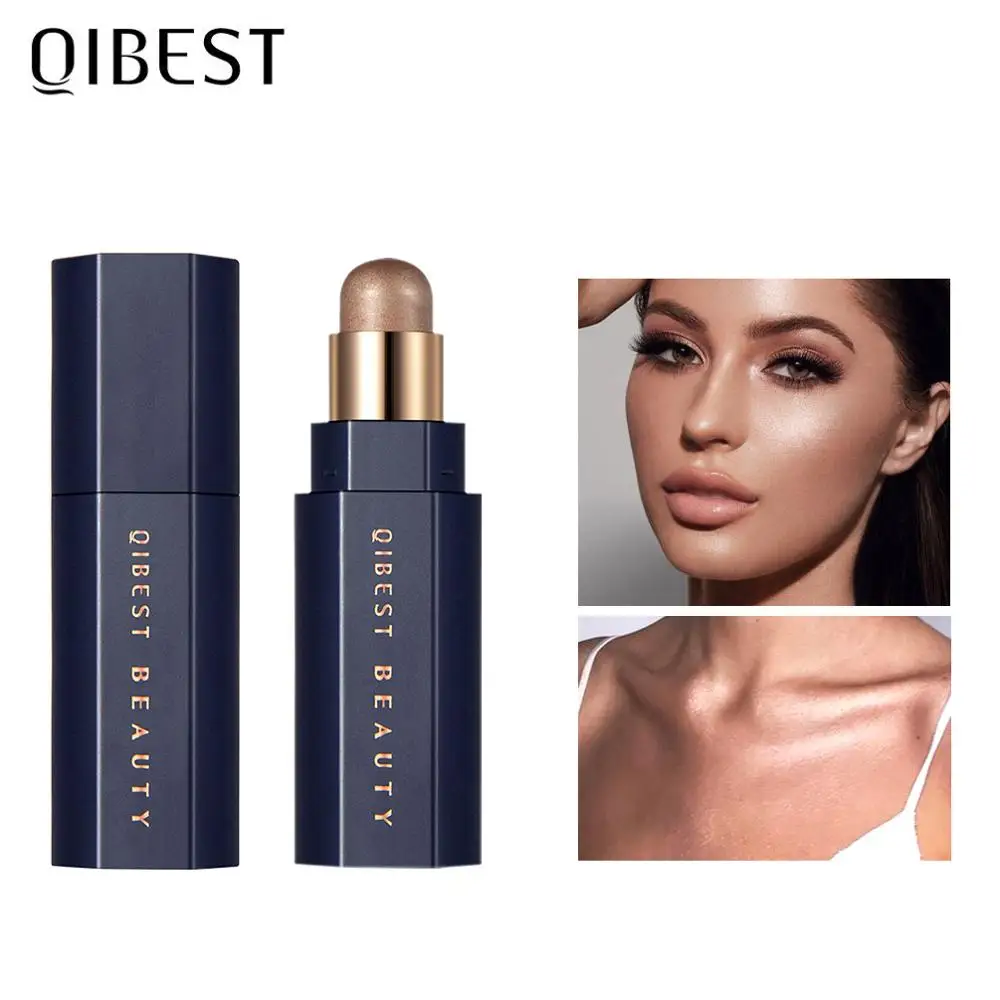 

QIBEST Highlighter Bronzer Stick Makeup Face 4 Colors Corrector Contour Stick Face Contour Face Illuminator Cosmetic Highlight