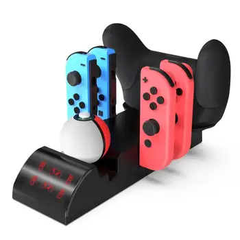 

Multi-function LED Charging Dock Charger Station Base Stand Cradle for Nintend Switch Pro Controller/Poke Plus Balls/4 Joy Pad