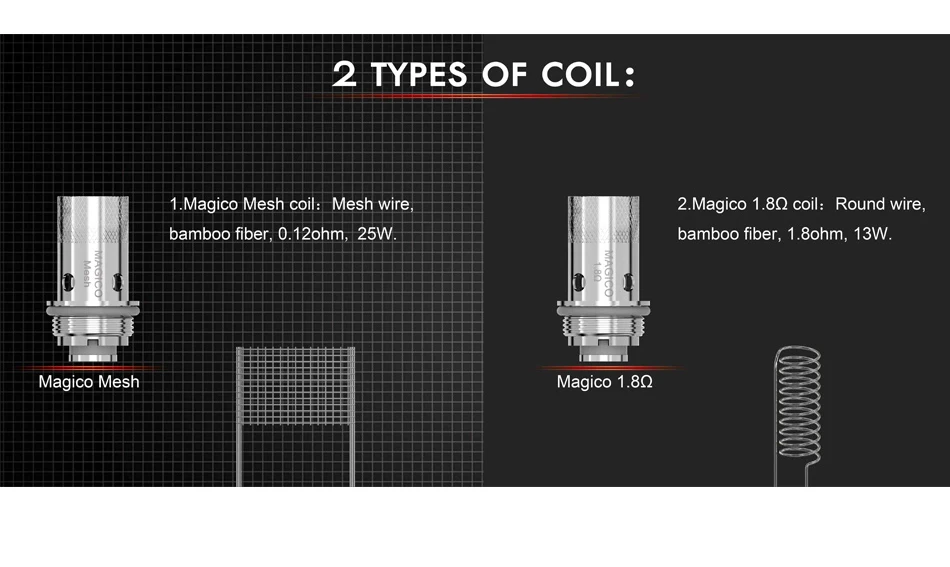 Оригинал HorizonTech Magico Nic солевая ручка Vape с 2000 мАч встроенный аккумулятор 5 мл