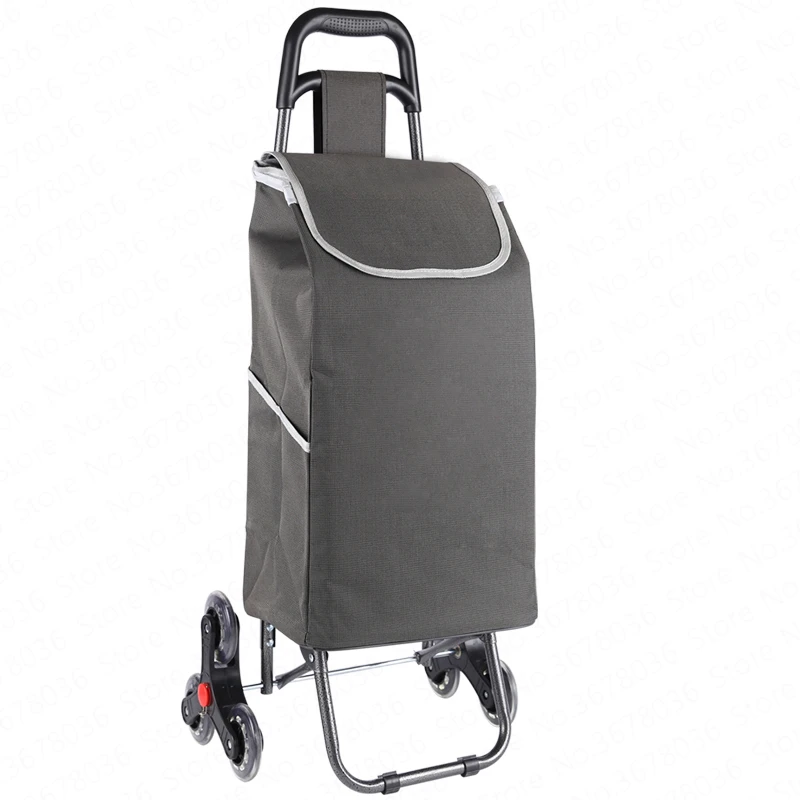

Climbing Stairs Shopping Cart Small Pull Cart Folding Trolley Stroller Elderly Hand Cart Portable Household Traile