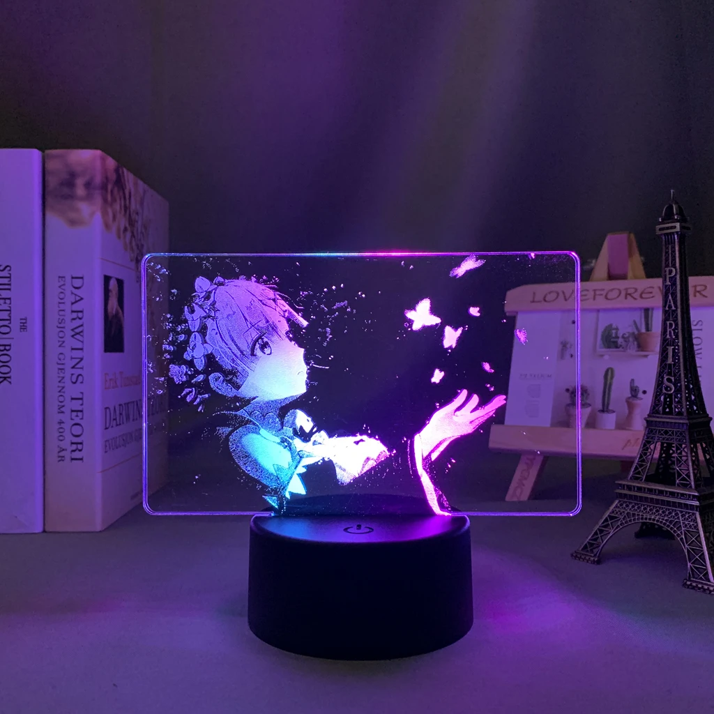 Двухцветная светодиодная лампа аниме Re Zero начальная жизнь в другом мире для