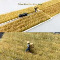 Rice and wheat field scene model  1 / 72 1 / 87 ho train sand table DIY miniature landscape material high quality 1