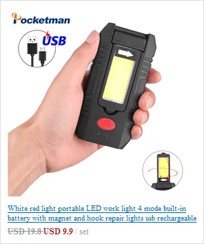 Мини красный+ синий светодиодный налобный фонарь T6+ COB светодиодный налобный светильник, налобный фонарь, налобный светильник, USB цикл в комплекте, аккумулятор 18650 для кемпинга