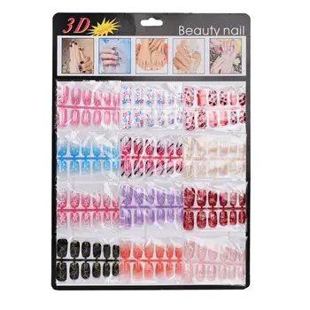 

Fake nails 144pcs Mixed Set False Nail Tips Artificial Fake Nails Art Acrylic Manicure Gel press on nails Drop shipping