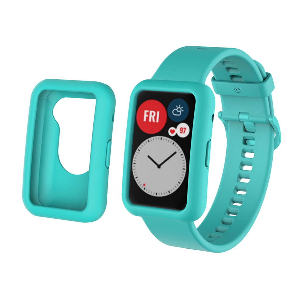 Silicone Band Strap with Case Cover - Protective Replacement Bracelet