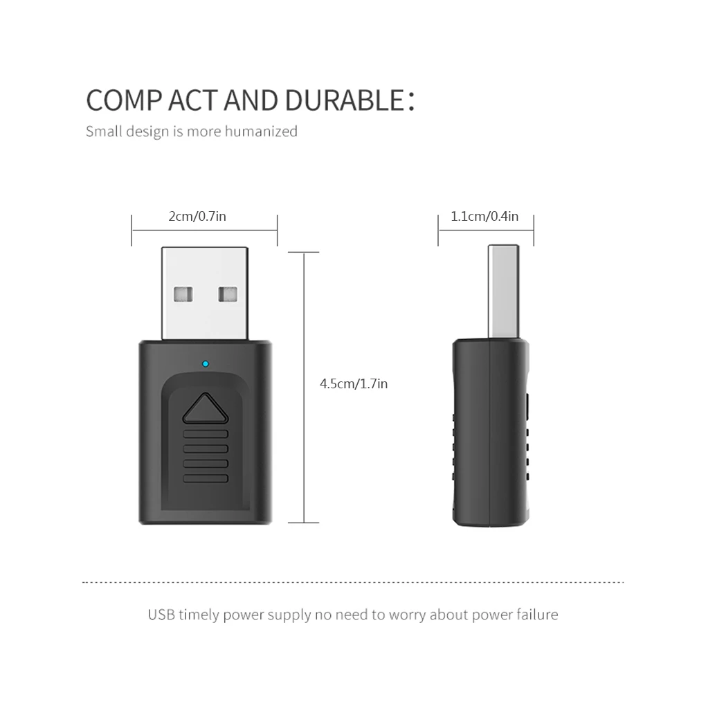 Мини Bluetooth 5 0 аудио приемник передатчик 4 в 1 3 мм Jack AUX USB стерео музыка Беспроводной