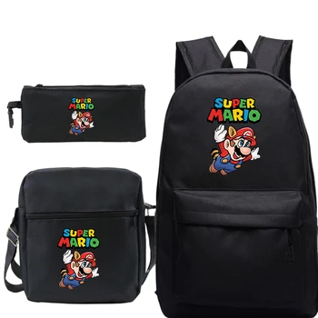 

Super Mario Backpack Kids School Bags Pencil case Children Boys Girls Mochila Catoon Bags 3pcs/set