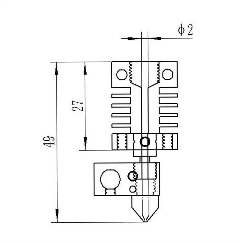 

CR10 Full Metal 1.75mm Extruder Kit Nozzle Parts Accessories for 3D Printer JHP-Best