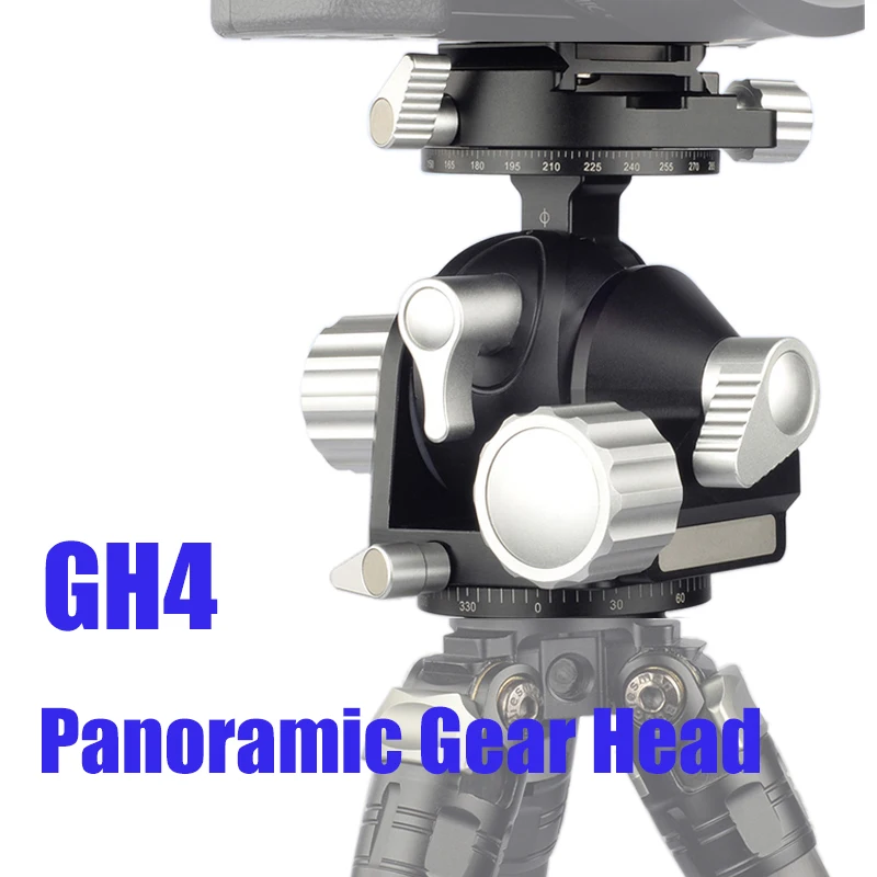 US $302.10 FOTOBETTER GH4 Tripod Head Panoramic Gear Ball Head Camera Stand Holder Panorama Head For DSLR Camera Sony Nikon Canon