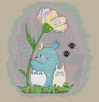 Коллекция Gold Набор для вышивки крестиком из хлопка с вышивкой Totoro | Дом и сад