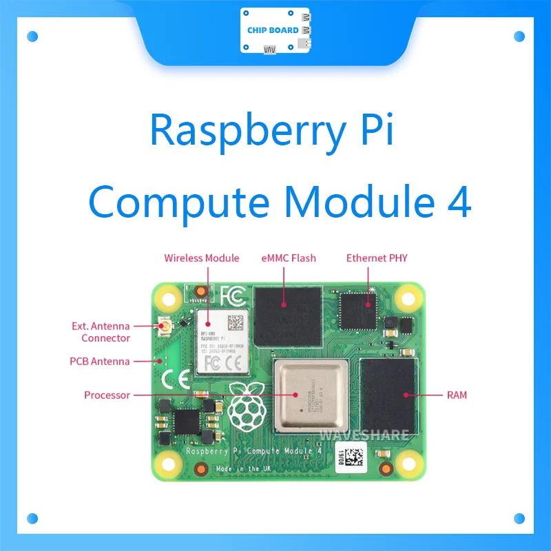 Raspberry Pi Compute Module 4 мощность в компактном форм-факторе без Wi-Fi модуля параметры RAM /