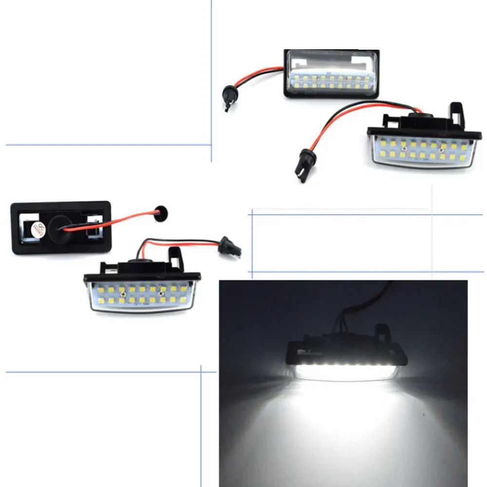 2 шт. 12 В 18SMD светодиодный светильник для номерного знака автомобиля для Nissan TEANA, автомобильный светильник, высококачественный светодиодный фонарь для номерного знака