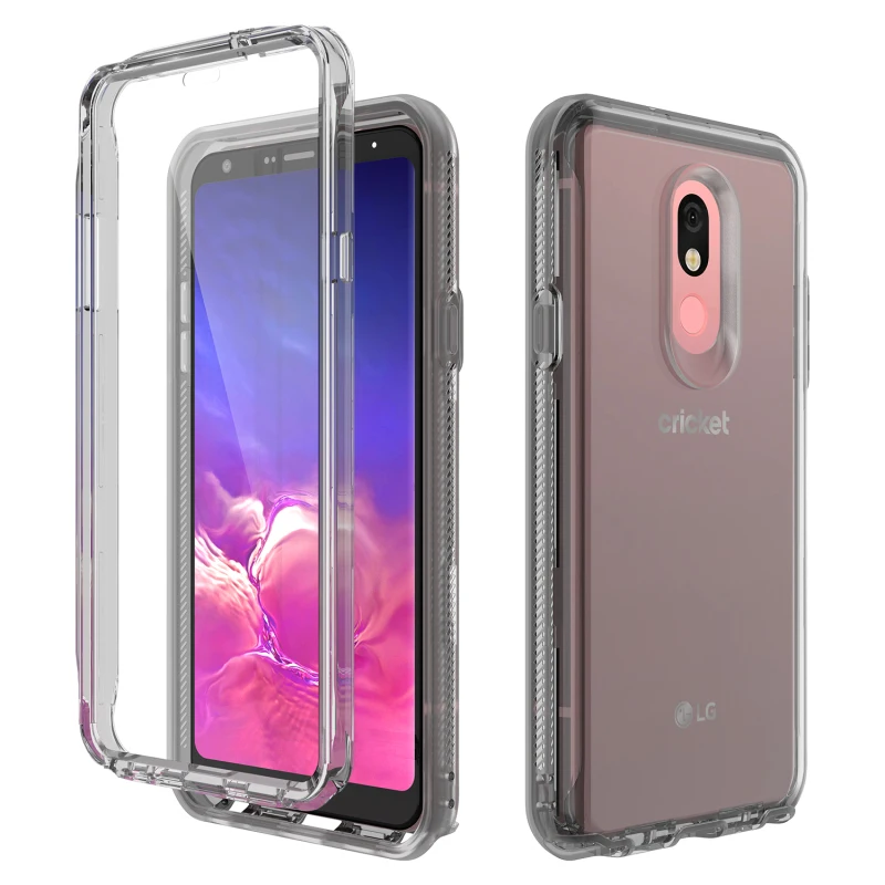 3 в 1 жесткий чехол для LG G8 ThinQ сверхмощный защитный чехол со встроенным протектором экрана против скольжения для LG Stylo 5 задняя крышка - Цвет: Черный