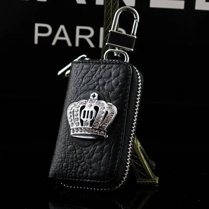 

Creative Rhinestone Crown Car Key Case, Durable Universal Key Case Storage Bag, Key Shell Cover, Protective Cover