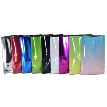 

100Pcs 10x15CM Open Top Mylar Foil Packing Bag Aluminum Foil Vacuum Sealing Package Bag Nuts Snack Storage Bag