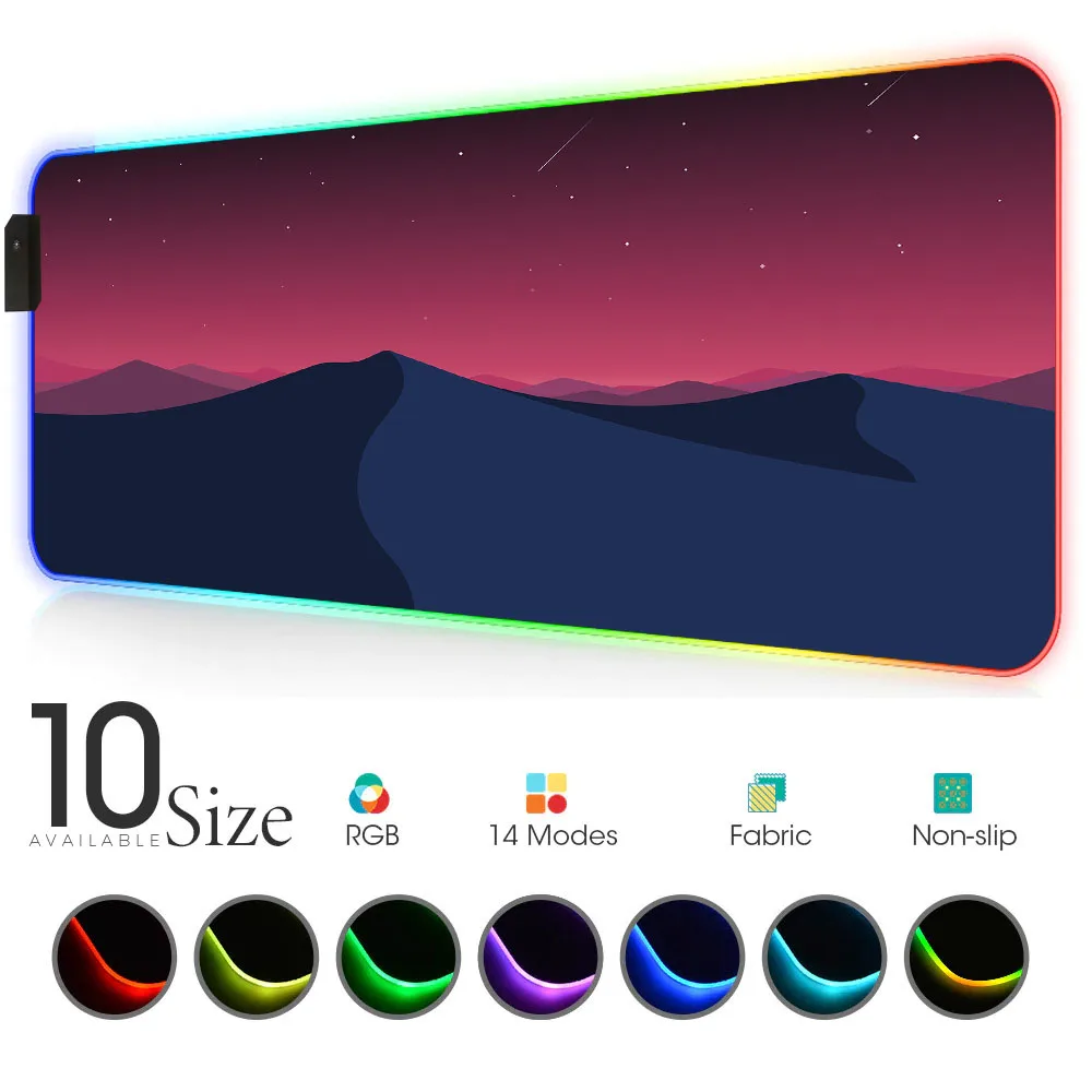 Landscape RGB Mouse Pad Pink Black Gamer Accessories LED Large MousePad XXL Gaming PC Desk Play Mat with Backlit mauspad
Landscape RGB Mouse Pad Pink Black Gamer Accessories LED Large MousePad XXL Gaming PC Desk Play Mat with Backlit mauspad