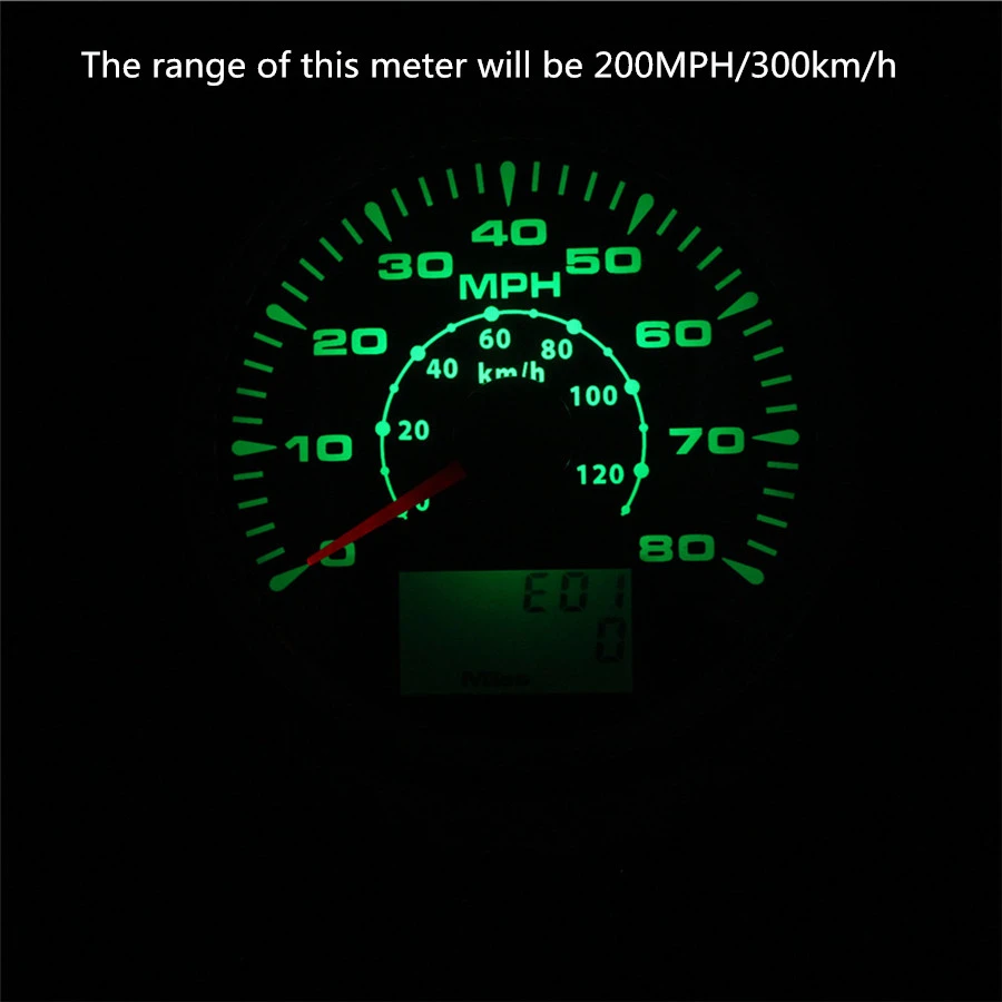 85 мм спидометры GPS 0-200MPH 300 км/ч lcd скорость одометры скорость mileometer Trip Gauge Cog 8 цветов подсветка
