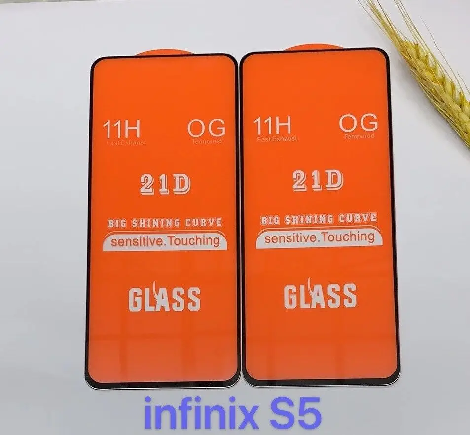 10 шт./лот 21D полное клеевое закаленное стекло для infinix S5 10H Полное покрытие экрана Защитная пленка S5|Защитные