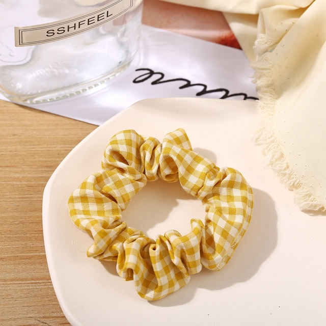 Silk Rainbow Scrunchies For Women Girls Gum Hair Tie 1PCS Hair Rope Rubber Bands Ponytail Hold Hair Accessories