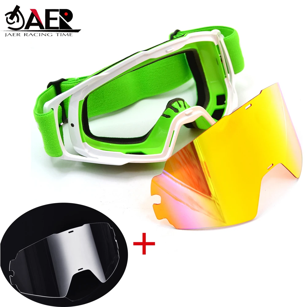 JAER мотокросса очки с очень прозрачными линзами ATV Casque Gafas внедорожные