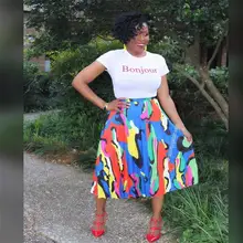 Летняя многослойная юбка до щиколотки с высокой талией, модная уличная одежда, стиль, Женский комплект пуловер+ кожаная юбка, Vestidos OF5075