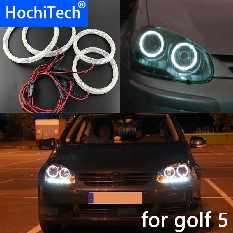 

Hot style SMD angel eyes super bright white led halo light kit for For Volkswagen VW Golf 5 V MK5 2003 2004 2005 2006 07 08 2009