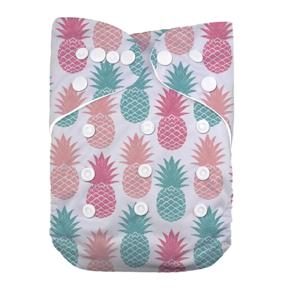 

LilBit Baby Girl New Printed Design Reusable Washable Pocket Cloth Diaper