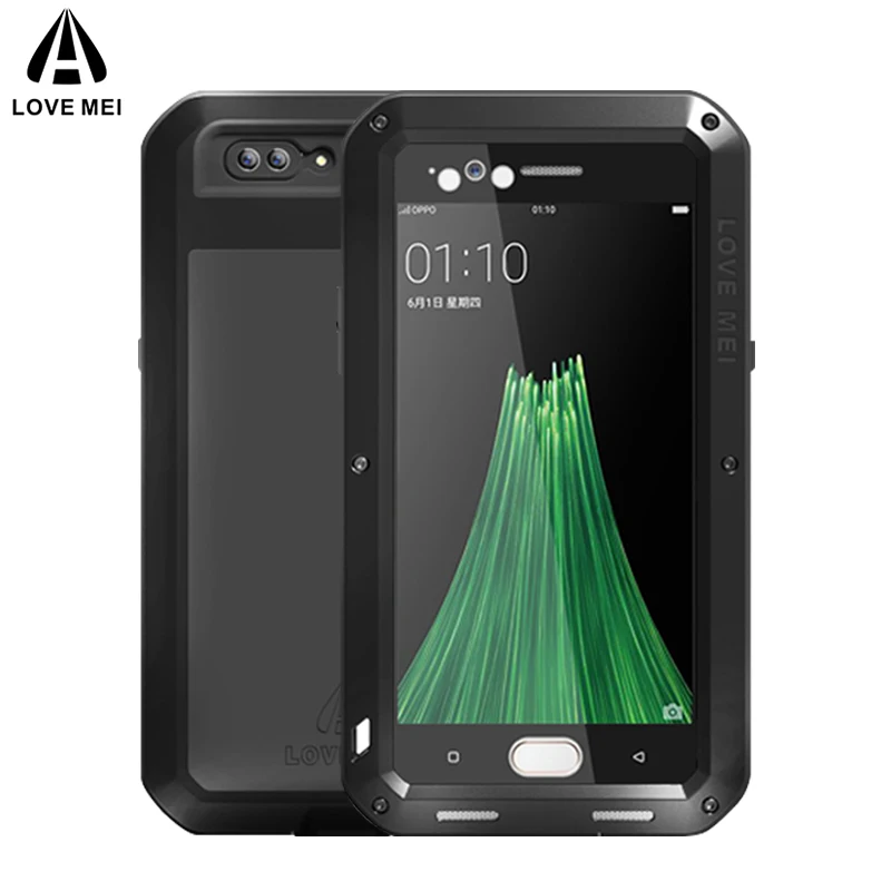 Алюминиевый металлический чехол LOVE MEI для OPPO R11/для OPPO R11 Plus, мощный защитный противоударный водонепроницаемый чехол R11/R11Plus