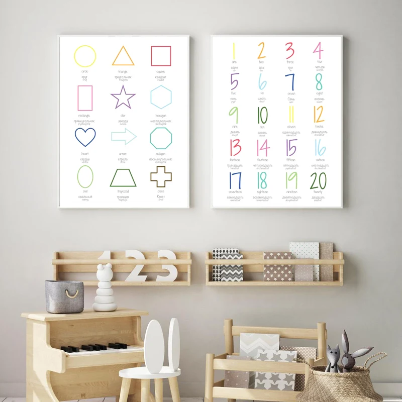 Russian-Bilingual-Language-Poster-Kids-Educational-Prints-Numbers-Colours-Shapes-Canvas-Pictures-Nursery-Classroom-Wall-Painting (1)