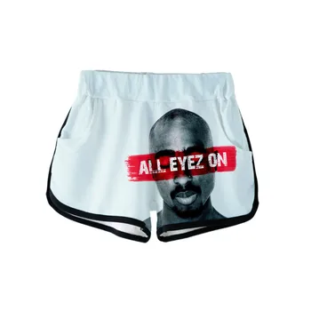 

2019 New Rapper 2pac 3D printed Summer Women Clothes Casual Harajuku Cute girl Hot Sale Sexy Shorts Plus Size