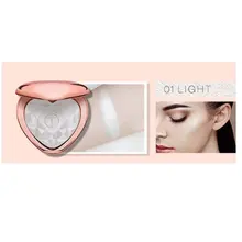 Heart-shaped High Gloss Powder Concealer Brightens Skin Color Makeup Face Contouring Lasting Powder Concealer Makeup Tools