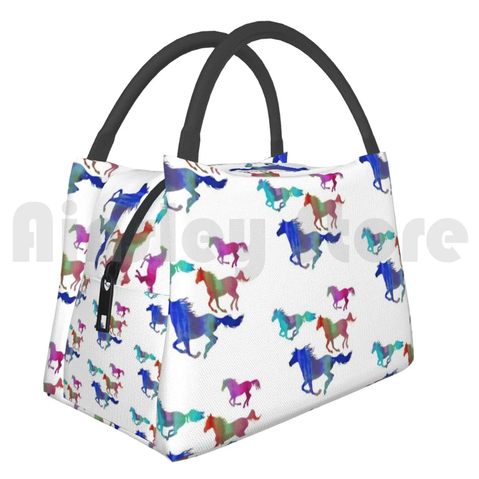

Cooler Lunch Bag Picnic Bag Four Running Horses 3 Horse Horses Equine Equestrian Stallions Show Jumping Show