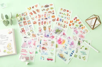 

6pcs Creative caroon paper sticker Organizer Calendar Diary Book Planner Scrapbook Decoration Diary Sticker papeleria