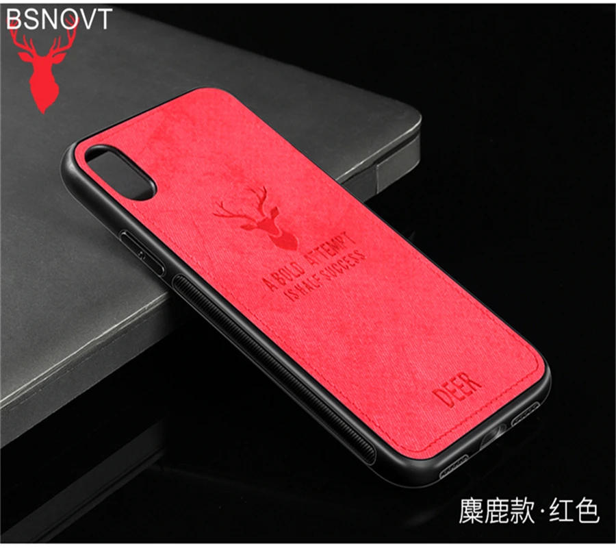 For Samsung A9 2018 Case Cute Pattern Deer Soft TPU Frame Cloth Fabric Cover A8 A7 |