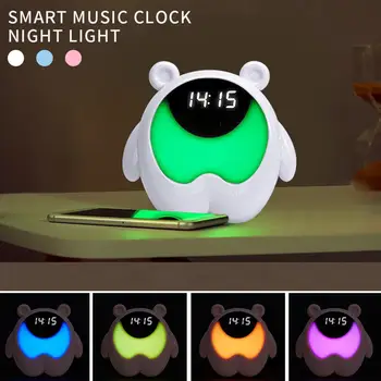 

RGB White Night Light RGB Usb Desk Lamp Alarm Clock Home Decor Anti-Sleep Gift Portable 2W Pink Night Light