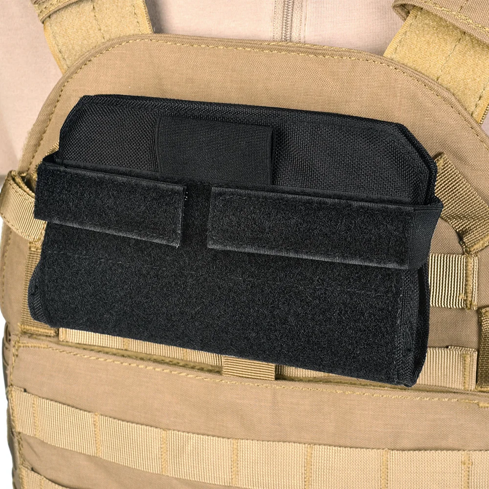 전술 MOLLE 휴대폰 지도 홀더 캐리어 파우치, 조끼 플레이트, 전면 패널 벨트, 점착성 팩, EDC 유틸리티 나일론 사냥 액세서리