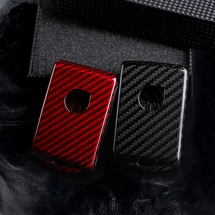 For Volvo XC40 XC60 XC90 S90 V90 Car Key Case Remote Holder Cover Fob Shell Aut Protective Genuine Carbon Fiber | Автомобили и