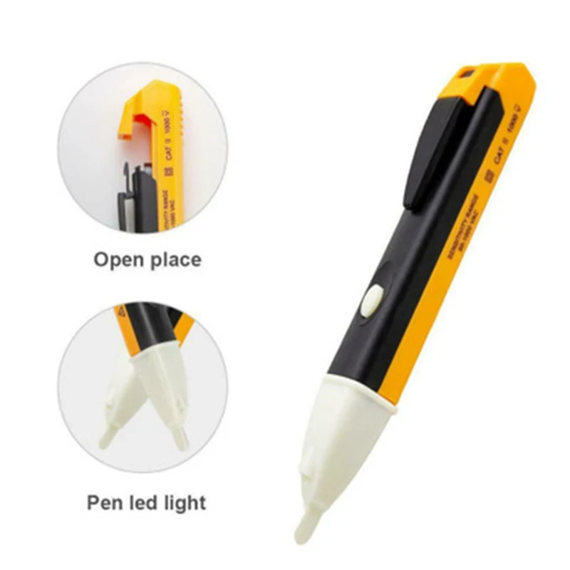 1PCS Voltage Tester Pen Electric Indicator Non-Contact 90-1000V Socket AC Power Outlet Detector Sensor LED Light | Инструменты