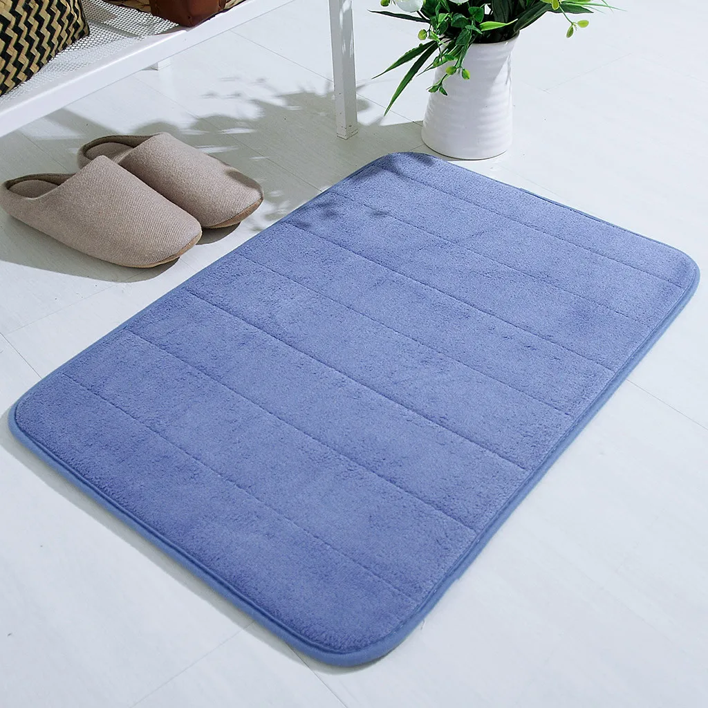 Absorbent Soft Memory Foam Mat Bath Bathroom Bedroom Floor Shower Rug Decor Rugs Mat Fleece Bathroom Set Rug Bathroom Gadget#40