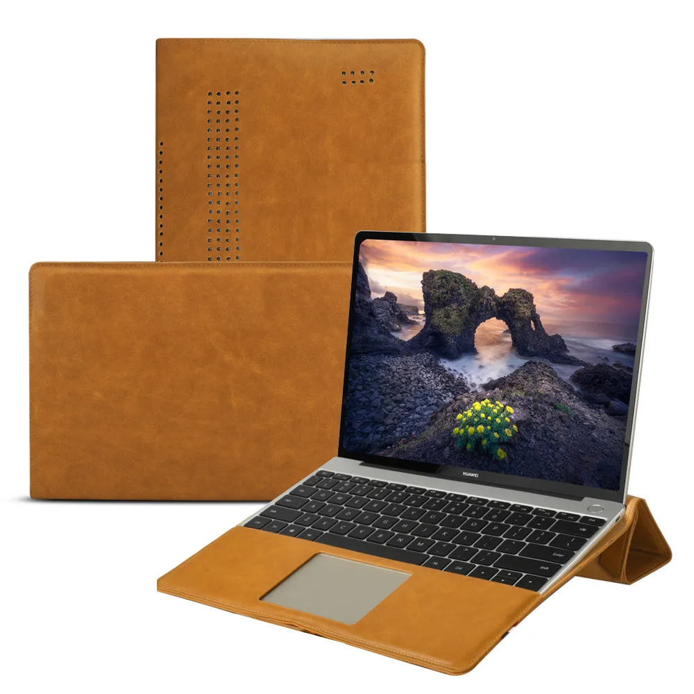 

For Huawei Matebook 14 Inch Case PU Leather Tablet Case Angle Guard With Bracket Laptop Bag