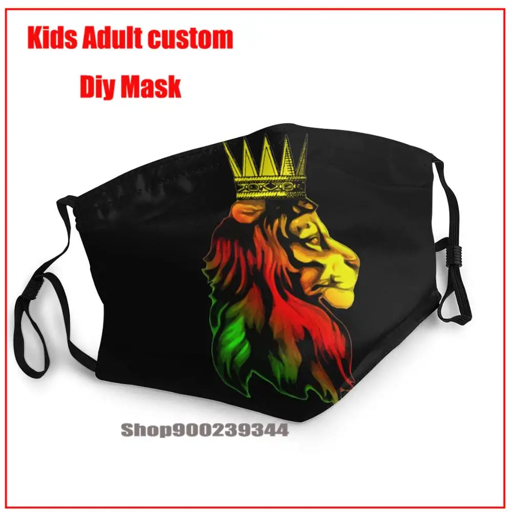 Royal Reggae Rasta Lion HOT SALE kids men women children face mask masque en tissu lavable enfant washable pm2.5 | Аксессуары для